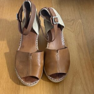 Gentle Souls Tan Leather Espadrilles